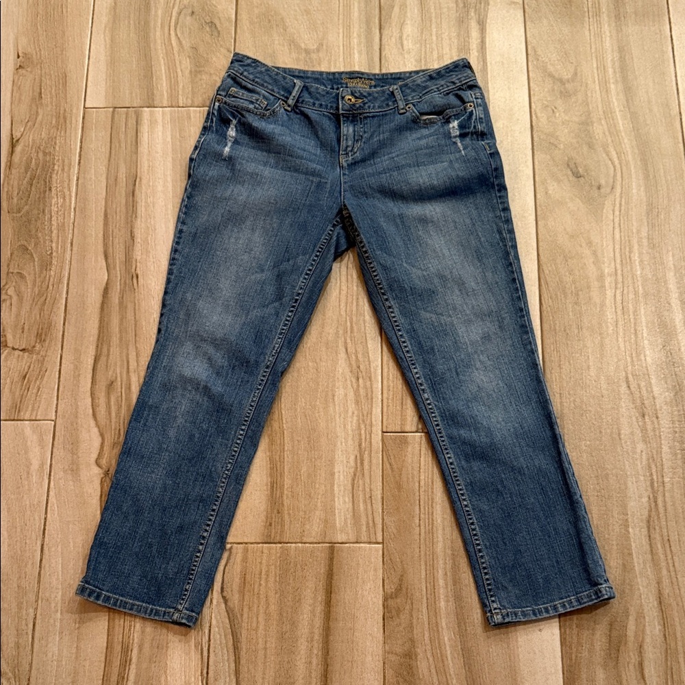 Simply Vera straight ankle jeans sz 8